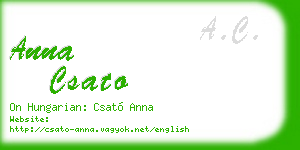 anna csato business card